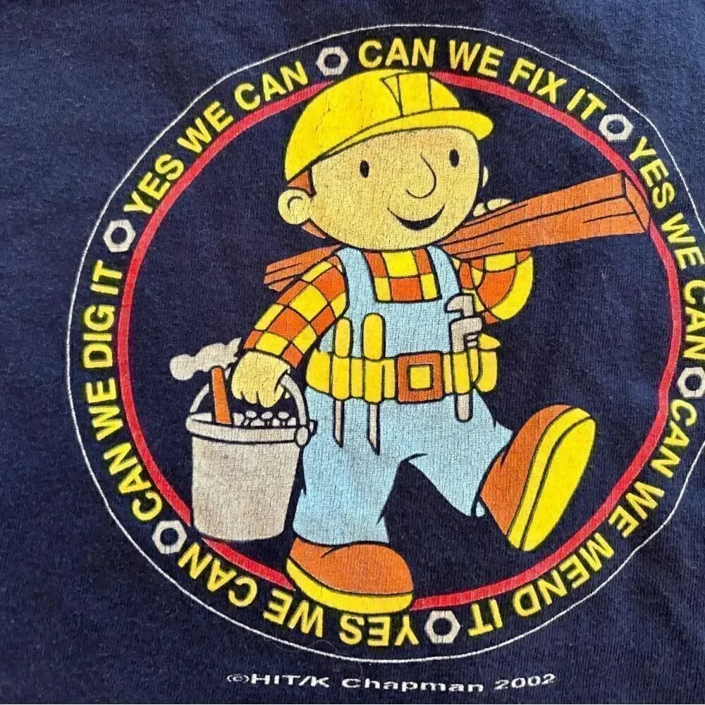 Bob the Builder vintage 2002 navy short sleeve tee shirt